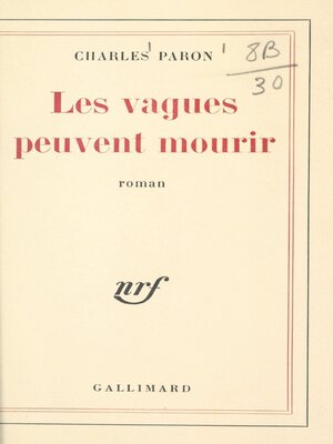 cover image of Les vagues peuvent mourir